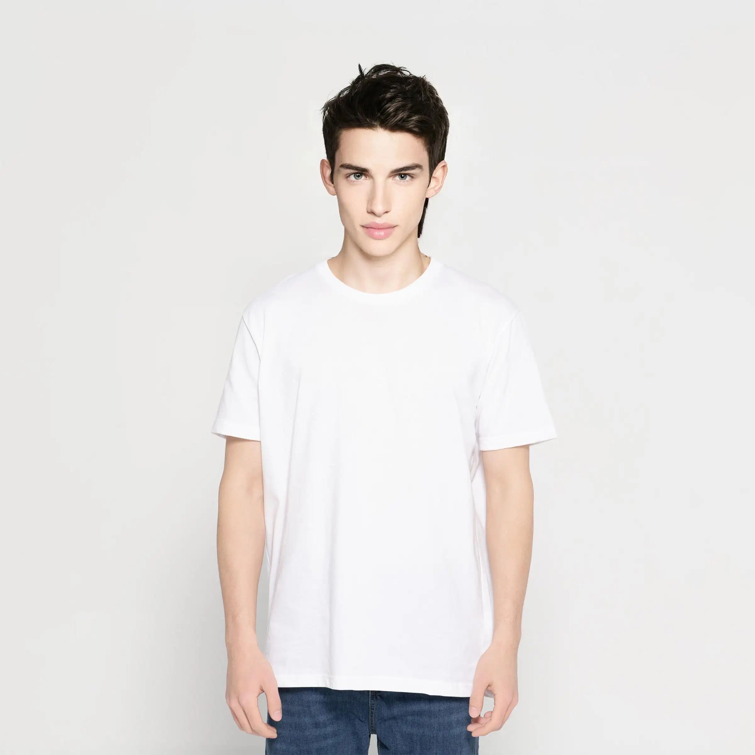 Custom logo Print White Black Grey 100 Polyester t Shirt Men Breathable Casual Plain Blank T-shirt
