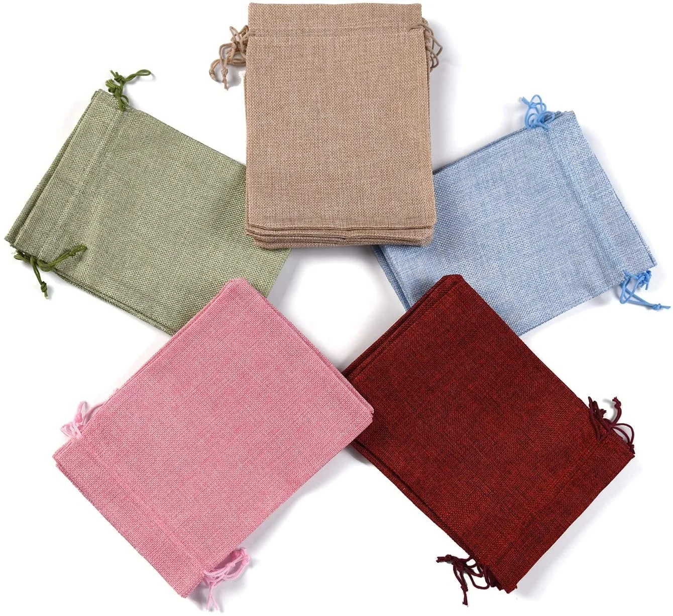 eco friendly reusable cotton linen bag pouch natural color cotton drawstring dust bag for bread
