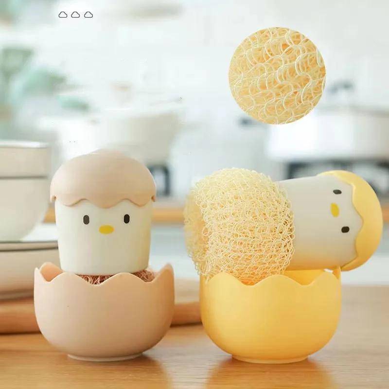 New Home Kitchen Washing Utensils Pot Dish Brush With Washing Up Liquid Soap Dispenser Wash Pot Brush Kitchen accessories