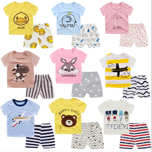 
Summer Baby Clothes Sets Kids Pajamas Baby Loungewear sets Boys Girls Pijamas Cotton Nightwear 