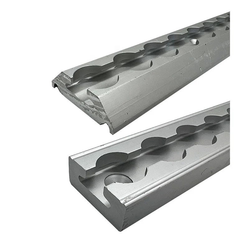 Изготовленный на заказ алюминиевый галстук для логистики авиакомпании L-образный рельс с торцевой заглушкой