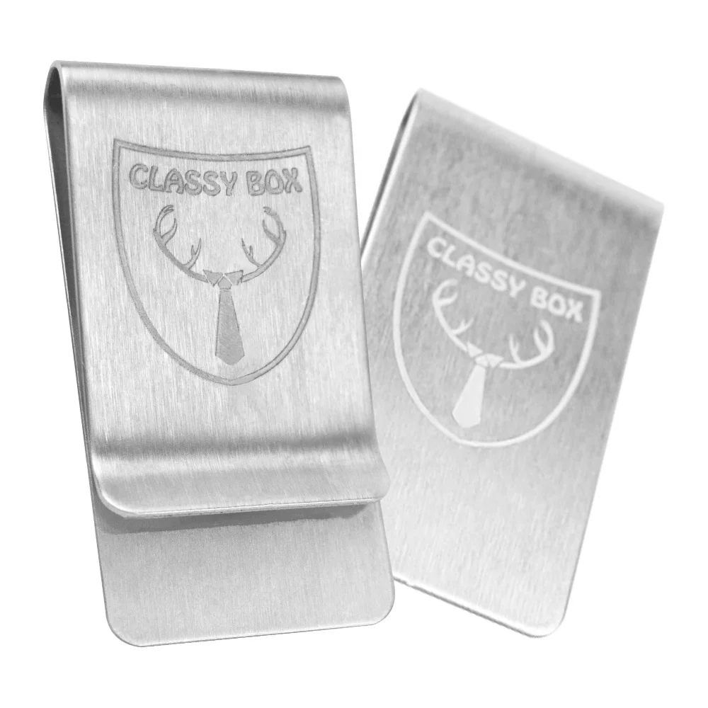  Cheap Custom Logo Blank Stainless Steel Money Clip Wholesale mens money clip