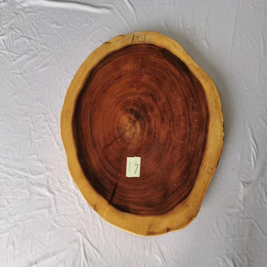 factory wholesale solid wood live edge round coffee table