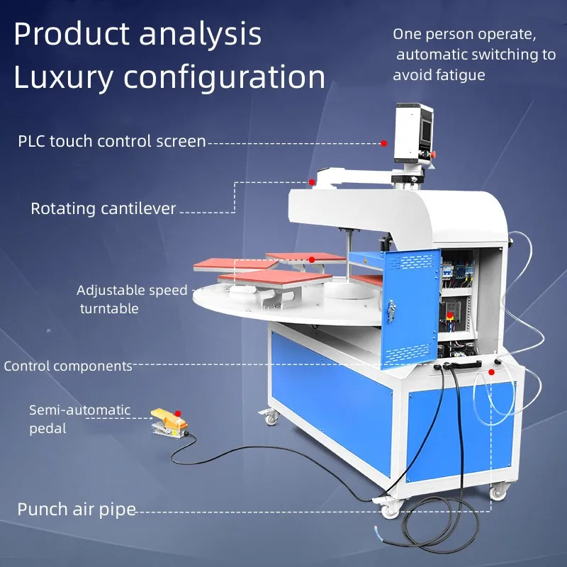 2024 New Best Selling Full Automatic Rotating Carousel 6 Platens Heat Transfer Machine For T Shirt robotic 6 station heat press