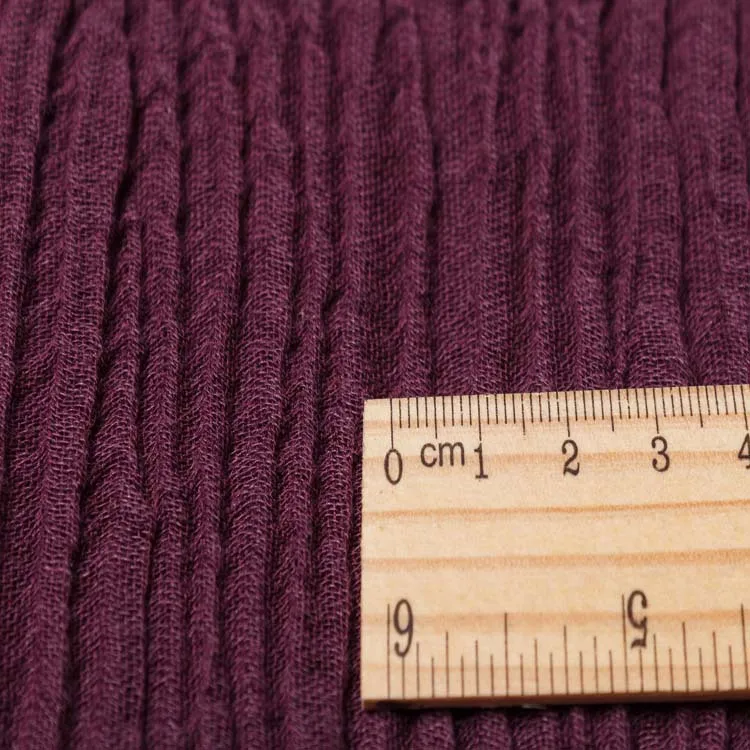 China apparel dress fabrics thailand crinkle ramie cotton blend fabric wholesale vintage eco-friendly fabric by the meter