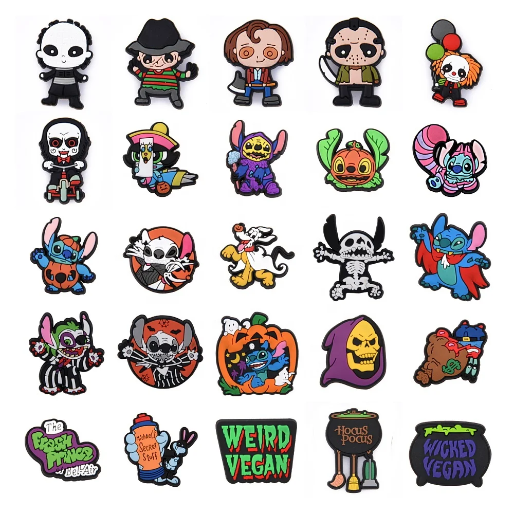 2024 Pumpkin Fall shoe charms Shoe Decoration Charms Halloween Horror Shoe Accessories for Kids Adult Women Men Party Favor Gift