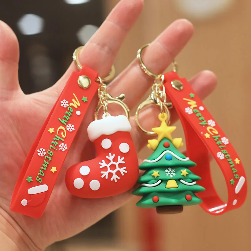 New Design Cartoon Deer Snowman Keychain Christmas Keychain For Christmas decoration