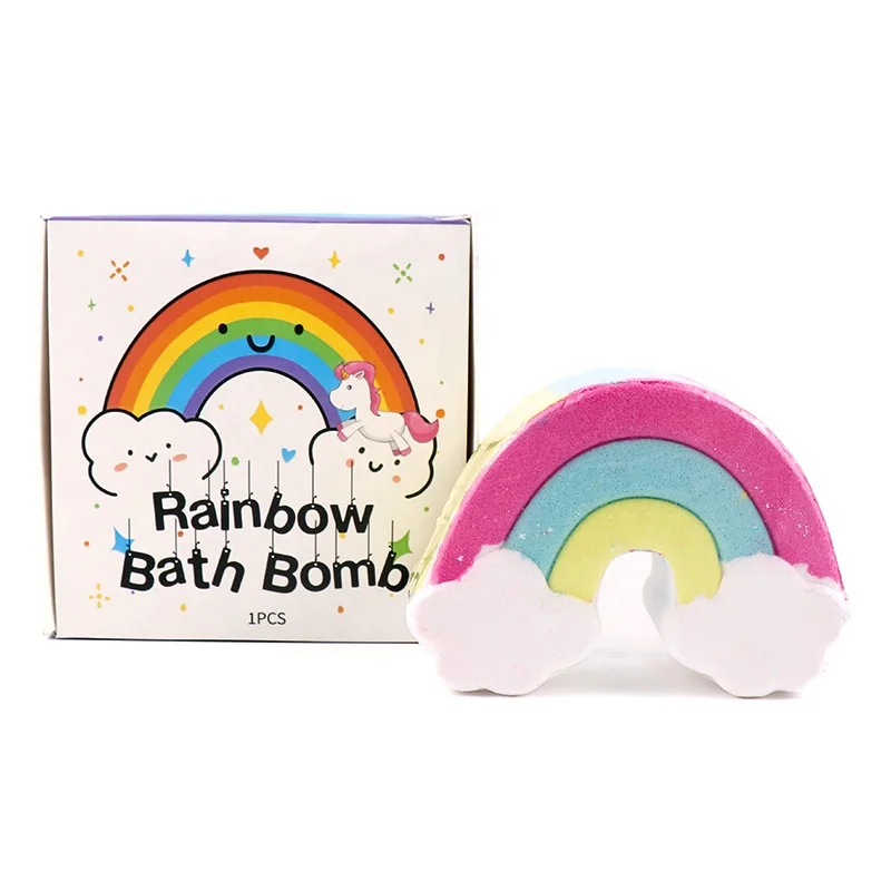 Оригинальный логотип, Рождественский Подарочный набор с особыми эффектами, Бомбочки для ванны ручной работы, луна, звезда, облако, радуга, Бомбочки для ванны для детей
