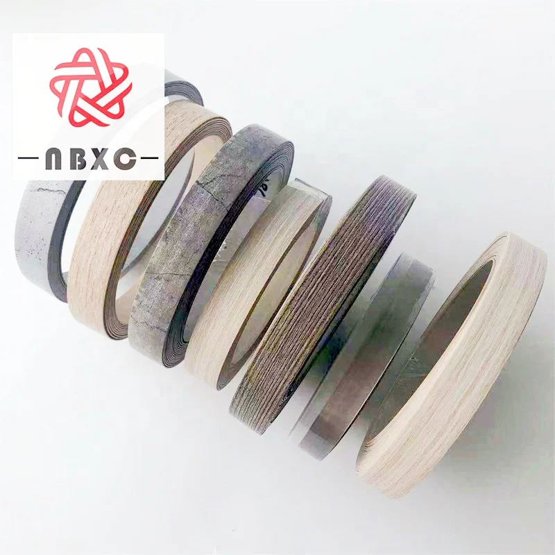tapa canto Wooden finish edge banding/Pre-glued/ PVC edge banding tape for furniture board kitchen