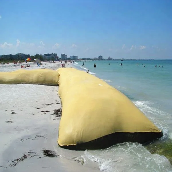 Эффективное исправление для «летучая мышь» пляжные повреждения геотубе песчаный пляж дамбы