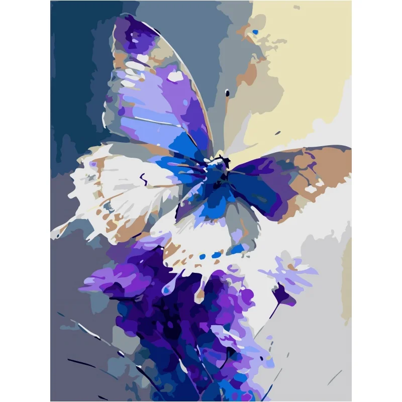 Butterfly Painting By Numbers Kits Animals Marker By Numbers Handmade For Home Decoration 40x50cm/16x20inch Without Frame