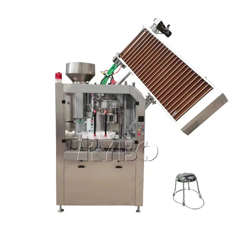 Automatic red wine champagne bottle cork wire cap caging sealing machine price