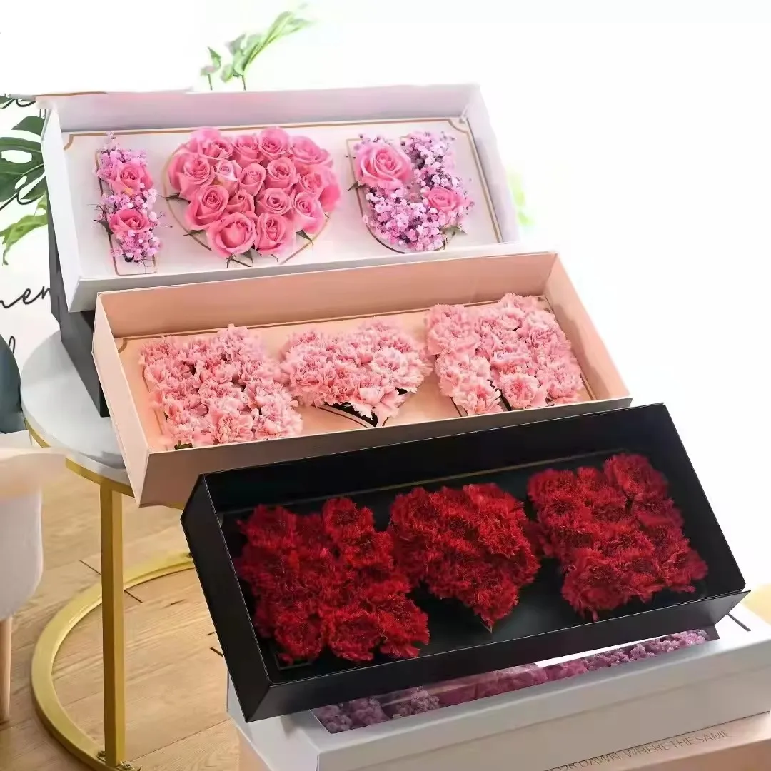 Flower Box Wholesale Customize logo For Valentines Wedding High Quality Roses Box Flower Boxes