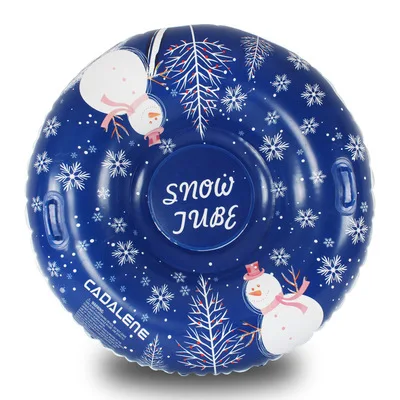OEM 120cm Winter Indoor Outdoor PVC Inflatable Snow Playing Equipment Snow Tube Foldable Snow Ski Sledge