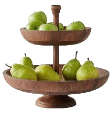 Two-Tiered Wood Cupcake Tray Display for Weddings Elegant Necklace Tray Deli Plate Art-Themed Dessert Table Trays Snacks Gifts