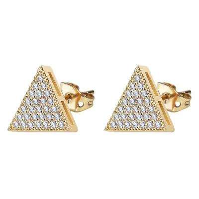 Korean Fashion Creative INS Small Fresh Triangle Zircon Stud Earrings Diamond Ball Earrings