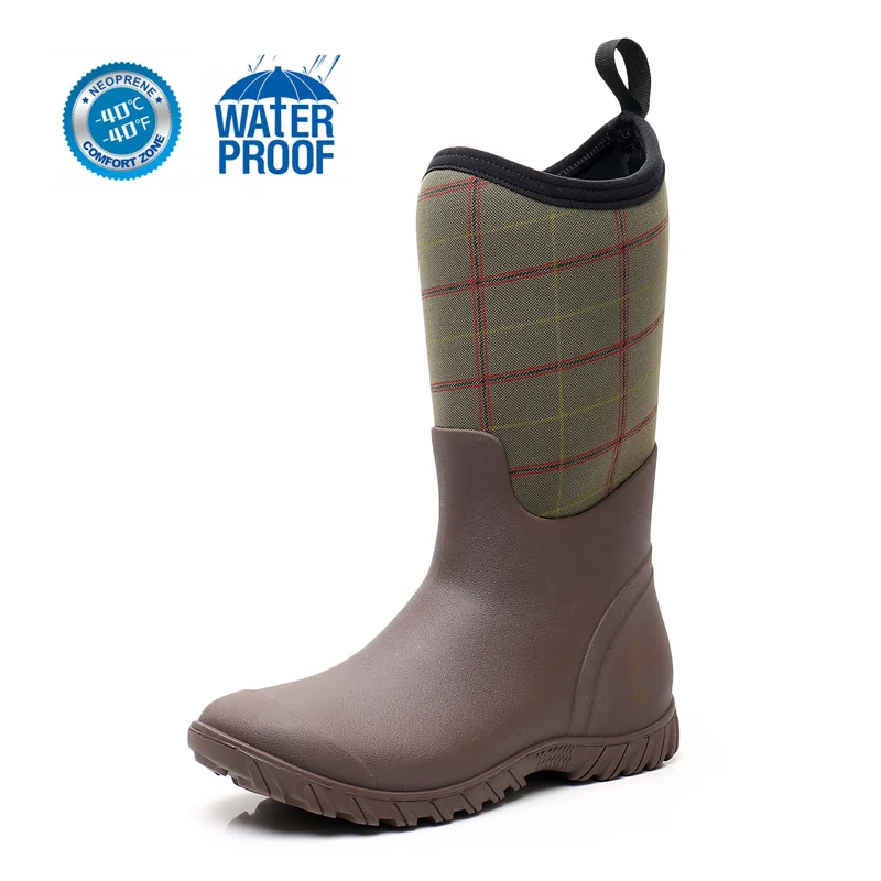 
Водонепроницаемые резиновые ботинки, сохраняющие тепло женские ботинки, нескользящая интегрированная Неопреновая Обувь 