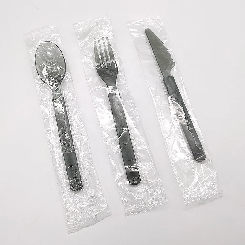 Premium Quality Frosted Disposable Plastic Knifes Forks Spoons Cutlery