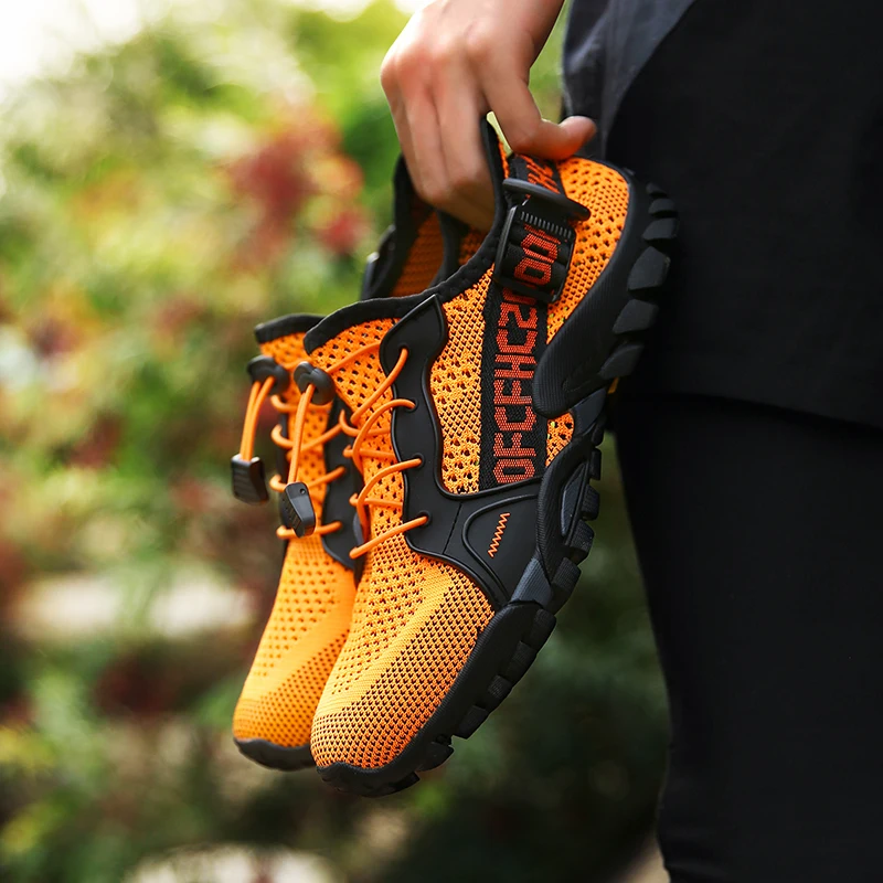 Yoris Wholesale OEM ODM Unisex Beach Aqua Shoes Men Breathable Quick Mesh Rubber Water Sports Aqua Shoes