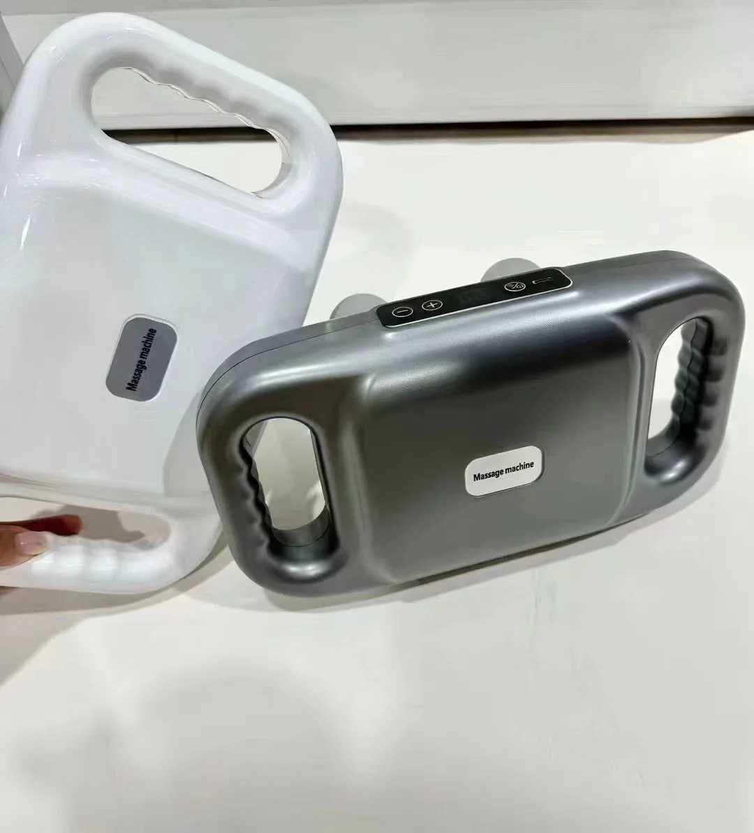 JUFIT 4-Heads Portable Orbital Professional Muscle Massager Targeting Back, Neck, Legs, and body Pain Relief