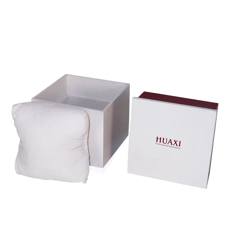 Lid and base box style cardboard watch boxes with pouch