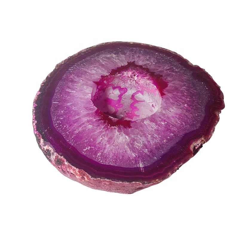 Agate Slice Tea Light Holder