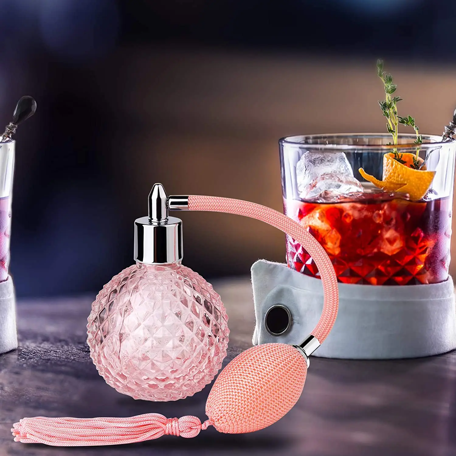 Refillable Glass Atomizer Spray Bottles with Funnels Pipettes Dispenser for Perfume