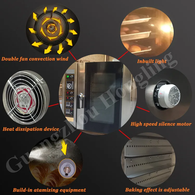 RX-10Q промышленная газовая конвекционная паровая печь для багета