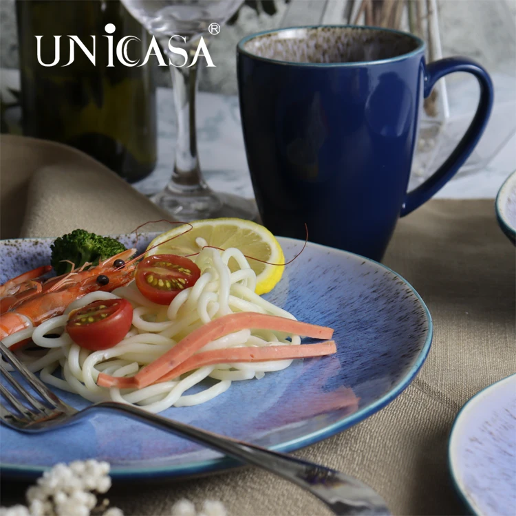 UNICASA Factory Made Ramen Bowl Stoneware Salad Bowl Set with Chopsticks Cheap Ceramic Customized Sustainable Kitchen Bowls