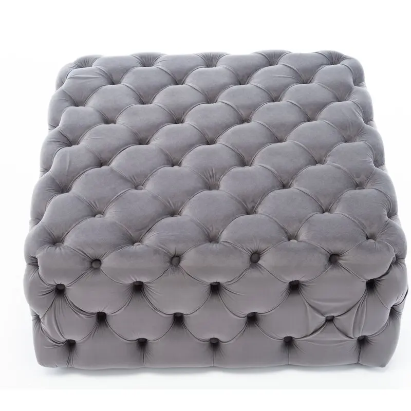 Квадратные бархатные табуреты Laynsino для гостиной, кофейный столик с ворсом