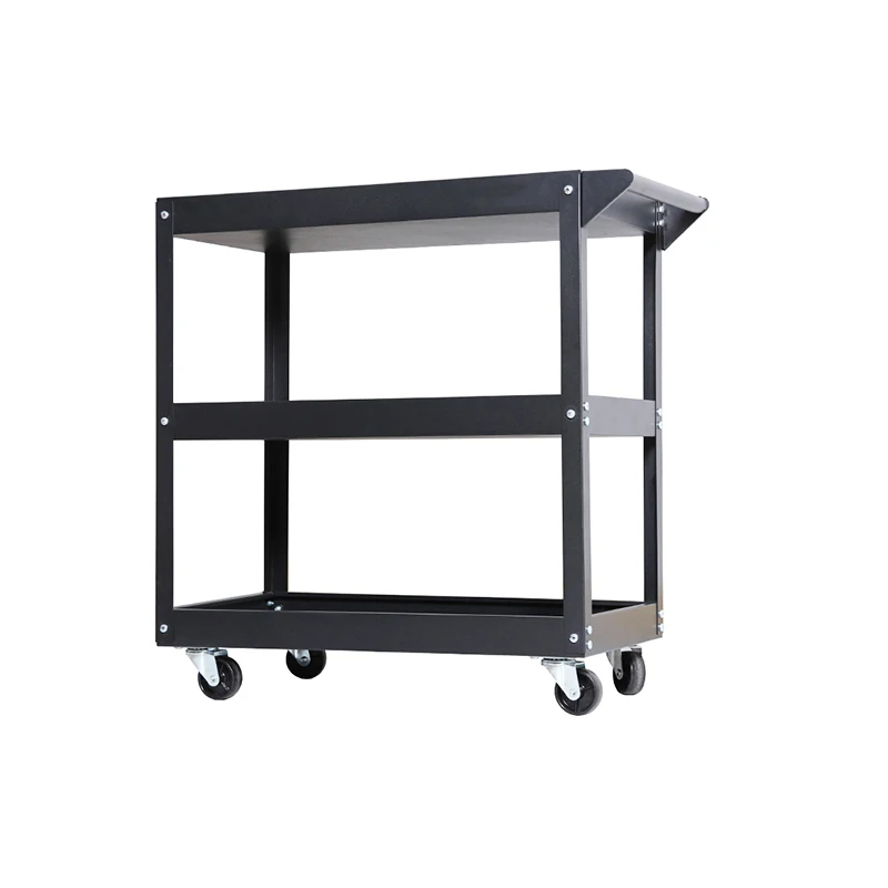 330 Lbs 3 Tier Steel Utility Tools Garage Warehouse Repair Shop Organizer Capacity Industrial Service Cart Rolling Tool Carts