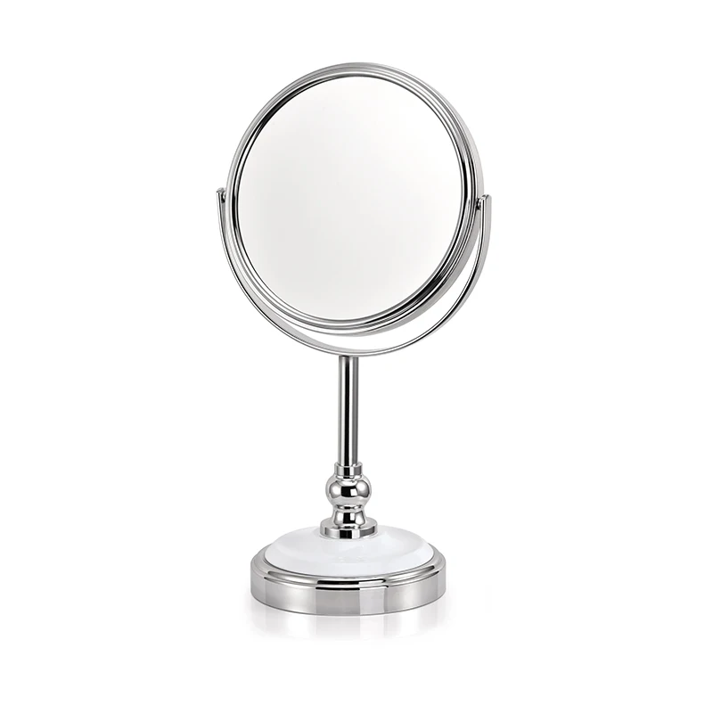 Chrome 17cm Diameter Round 1X 5X Magnification Vanity Mirror Led Light Makeup Mirror