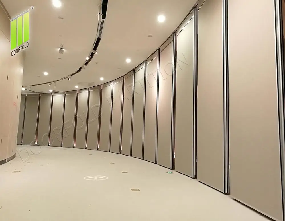 curve  movable partition wall for  museum  arc sliding wall partition wall for art gallery camber sliding doors
