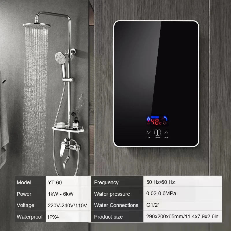 Low Price Wholesale 3.5KW 120V Tankless Electric Instantaneous Water Heater for household use
