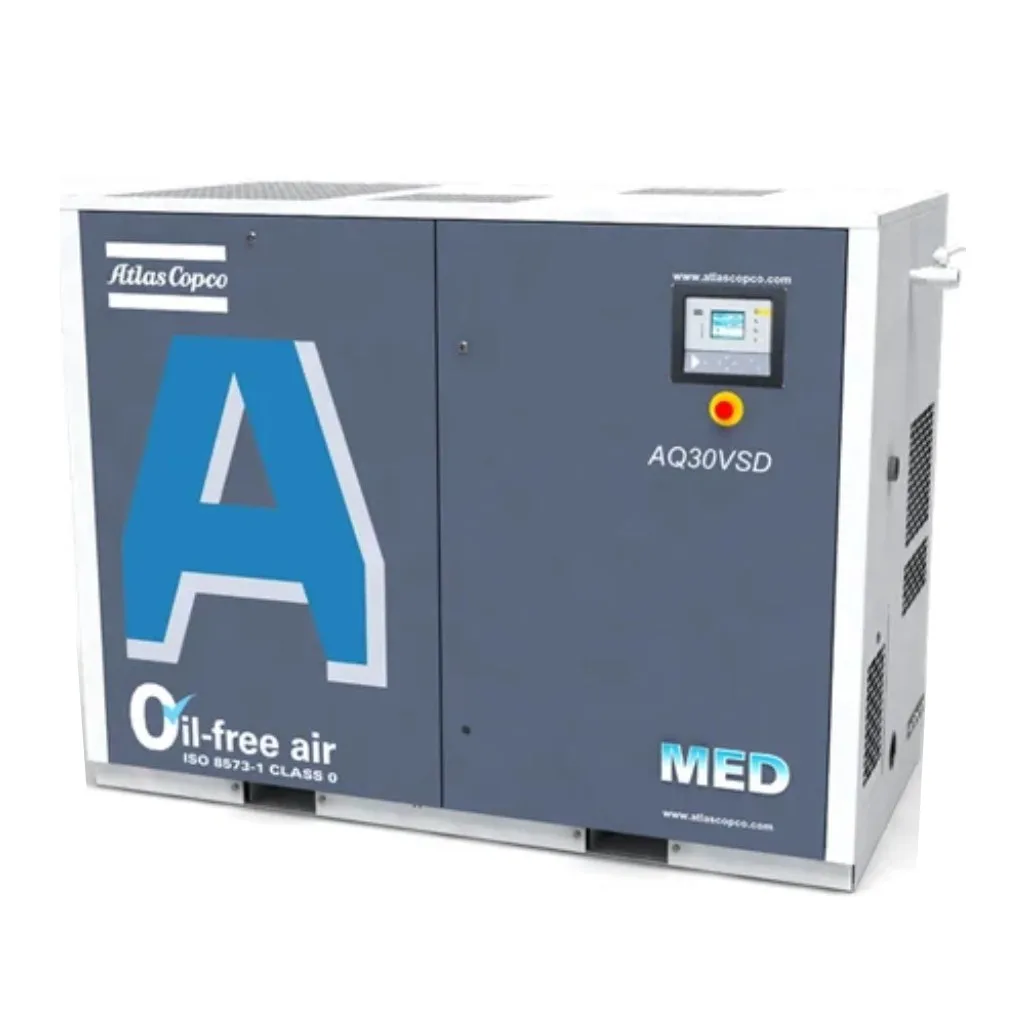 AQ37 Atlas Copco Oil free screw air compressor Atlas Copco AQ37VSD AQ37VSDFF AQ 37 37VSD 37VSDFF VSD FF Atlas Copco Compressors