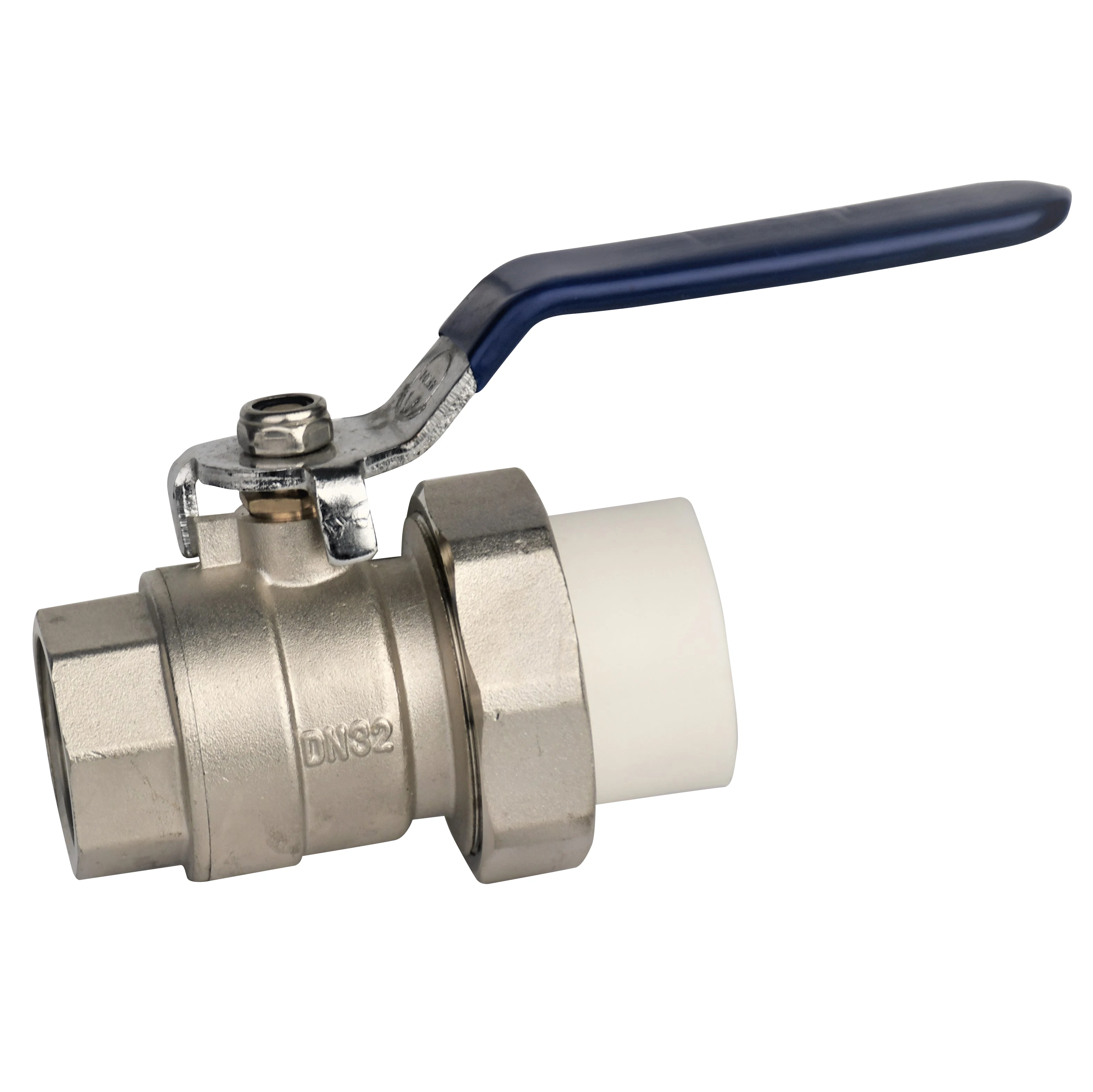 PPR Double Union on-off valve two end hot melt copper ball valve