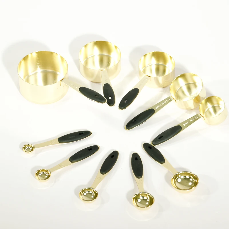 Amazon top sellers high quality measuring cups and spoons set stainless steel Kitchen baking measurements spoon