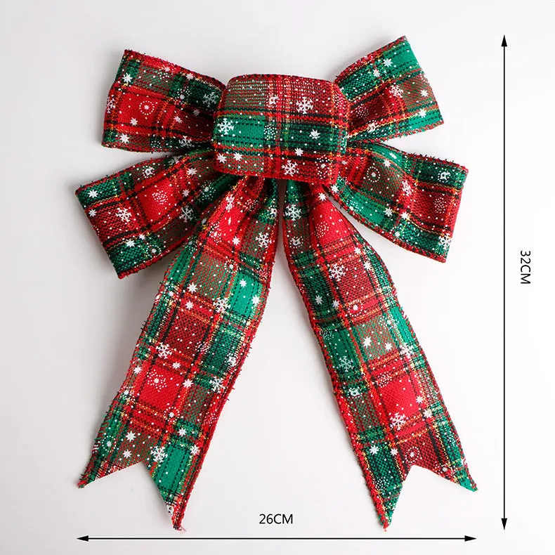 In stock wholesale holiday party ribbon bow xmas tree ornament red christmas bows