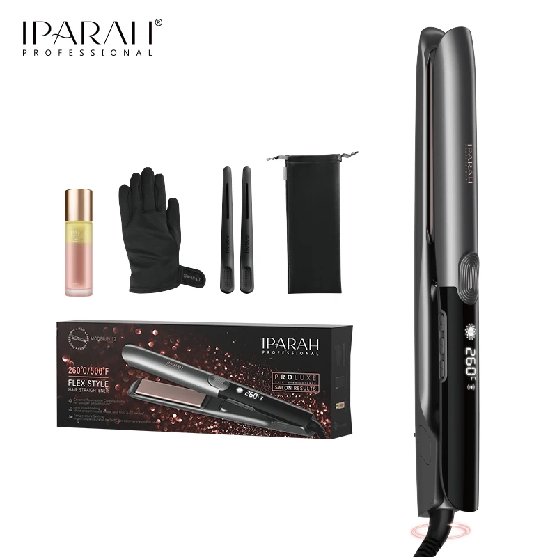 IPARAH P-112 Power Cord Fast Heat Up Professional Electric Wide Hair Straightener Flat Iron
