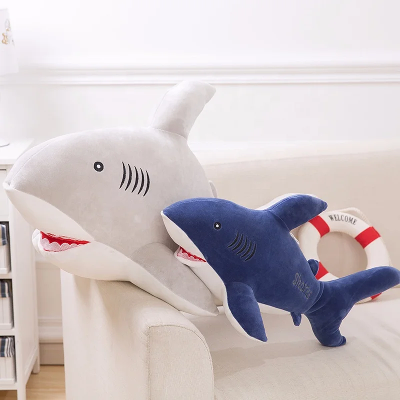 China Manufacturer Soft Baby Stuffed Animal Kids Plushy Great White Shark Toy