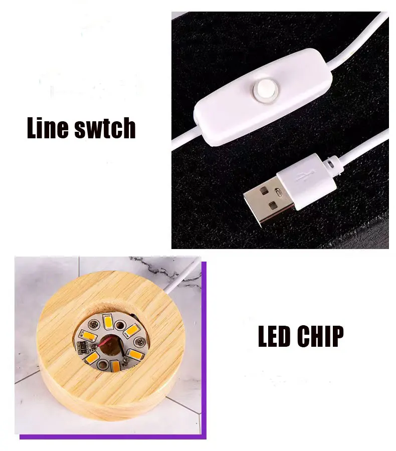 3D художественный хрустальный шар ночной Светильник украшение USB светодиодные ночные огни настольный домашний декор saturn лампа