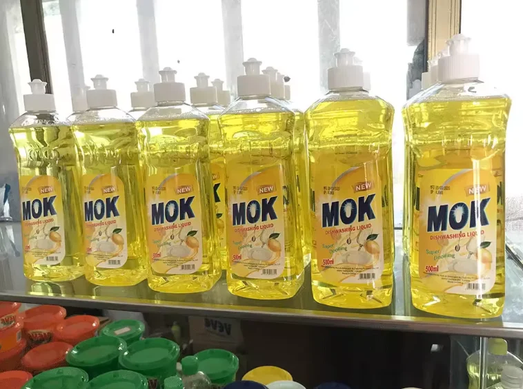 Пластиковая бутылка для переработки имбирного аромата жидкое мыло мытья посуды с клапаном 1000 г