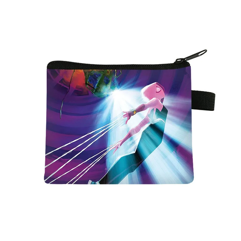 New Cartoon Cool Anime Polyester Coin Purse Bag With Zipper Kids Cartoon Spider Coin Purse For Children Hold Money Coin Wallet