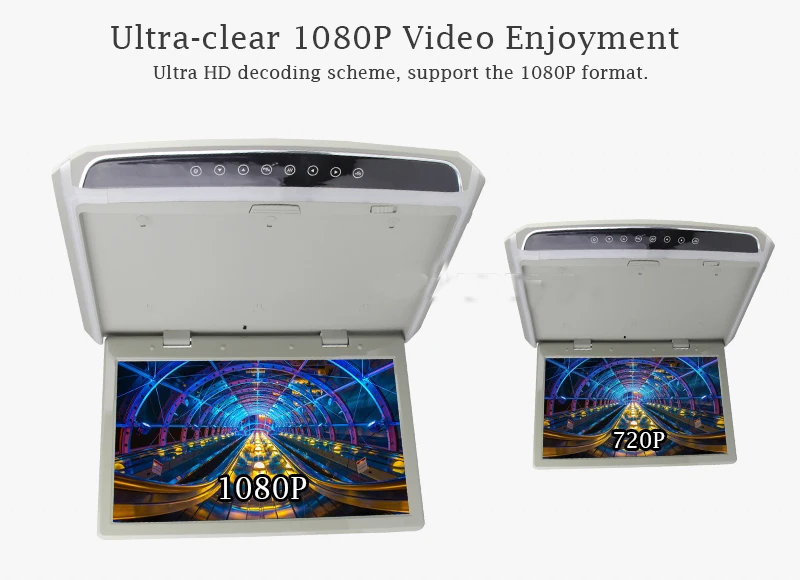  Откидной монитор на крышу автомобиля диагональ 17 дюймов функция USB/SD/DVD-плеера DVD-монитор ТВ подходит для автобуса поезда и доставки