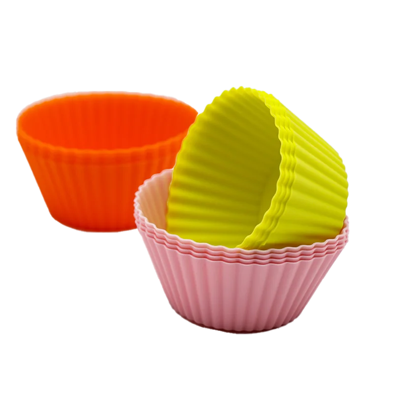 Kitchen Silicone Cupcake Baking Cups Non-Stick Easy Clean Silicone Cups For Delicious Baking - BPA-Free Silicone Bakeware