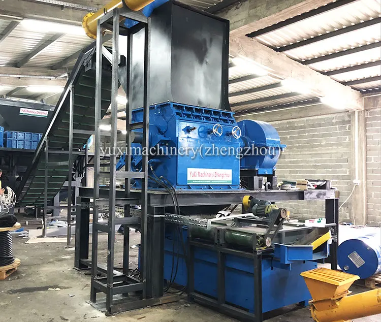 Cryogenic Tire Recycling Equipment Waste Tire Shredder Machine To Rubber Chips