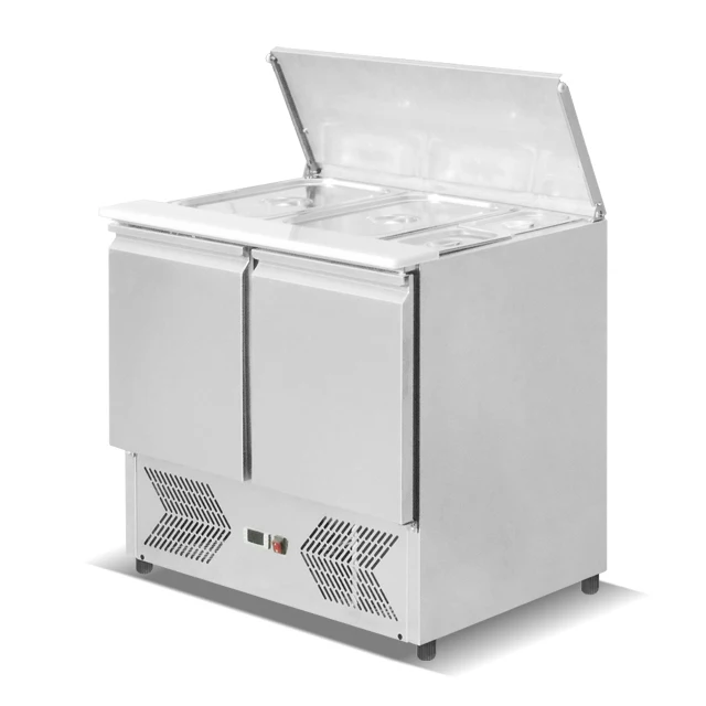 Counter Top Pizza Salad Chiller / Prep Table Display Refrigerator with 4 Drawers SALAD Pizza counter
