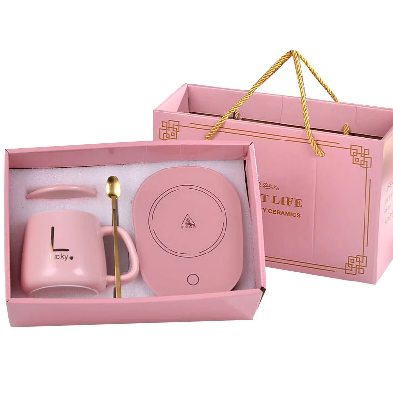 Smallorders G0124 Hot selling creative and practical mothers day with lid new mother marble ceramic mug glass Gift Set