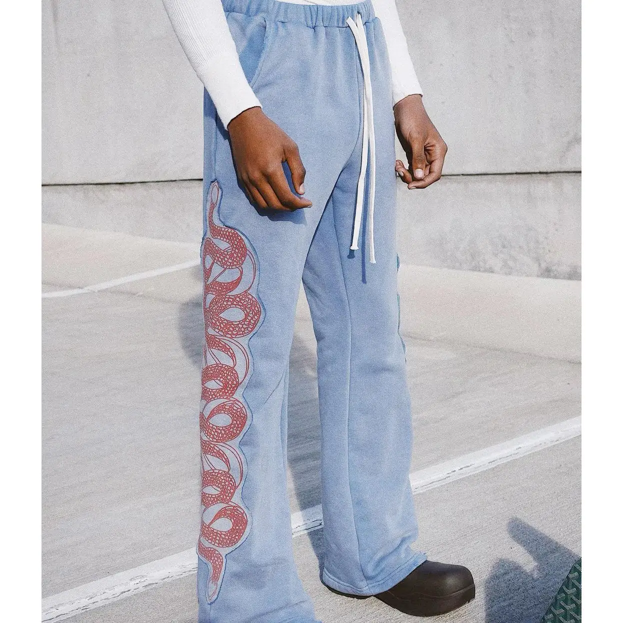 Winter Cotton 3D Puff Print Flared Mens Jogging Xxxxl Men Long Pants Factory Wholesale Mens Cargo Sweat Pants