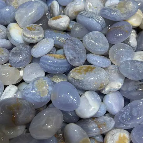 Natural Blue Agate Tumbled Stone Poinshed Blue Lace Agate Tumbled Stone Healing Stone Gravel Chips For Aquarium